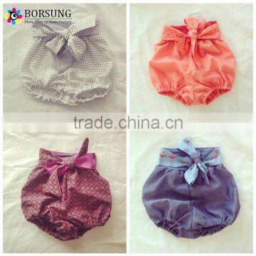 New Design Baby Girls Cotton Ruffle Frilly Knickers Bow Diaper Girls Ruffle Blommers