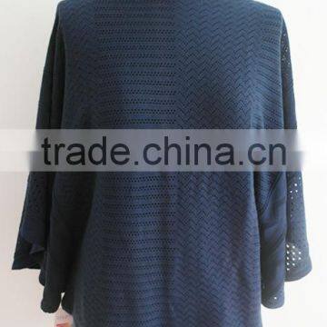 Fashion Ladies fancy knitted poncho pullover