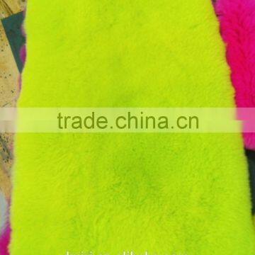 China Wholesale Double Color Dyed Real Rex Rabbit Fur Skin Pelts Rabbit Fur Soft Fur for Garment DIY photo-5