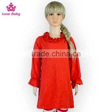Best Selling Red Long Sleeve Girl Latest Design Spring Tops LBF2015122503 photo-2