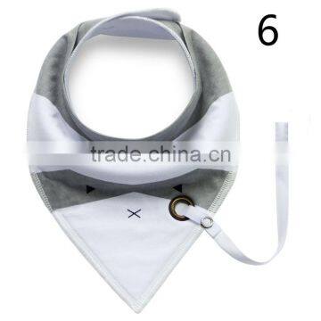 S17218A High Quality Fashion Thick Flannel Cartoon Infant Cotton Bandana Dribble Bibs photo-3