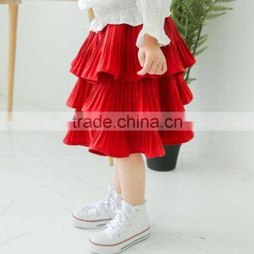 S16249A Girls Casual Skirt Children Cotton Tutu Skirt photo-3