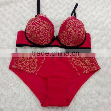 2017 New Design Fitness Attractive Bra Ladies Sexy Underwear Fancy Lace Bra Panty Set photo-5
