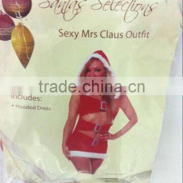 Hotsale Xmas Saxy Claus Santa's Outfit Costume for Girl photo-2