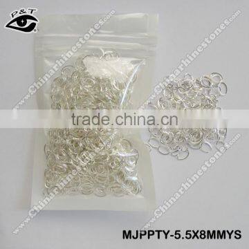 Nail Art Metal Stud 5.5x8mm Oval Silver Decorative Metal Studs for Nails photo-3