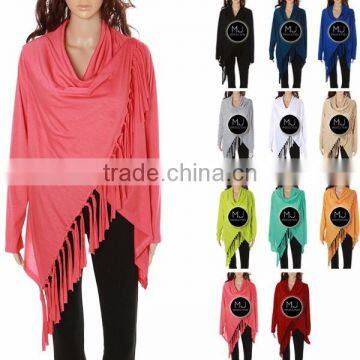 Wholesale Slash Top Tassel Blouses photo-5