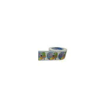 Transparent Self Adhesive Food Labels With Custom Shaped Logo , Rolling Vinyl Transparent Logo Food