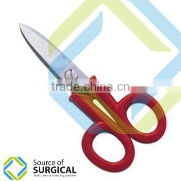 Professional Stainless Steel Multipurpose Plastic Handle Scissors red Color B-PHS-51
