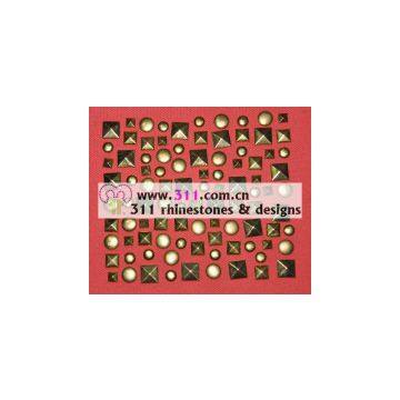 311-copper Studs Alloy Studs-hot-fix Heat Transfer Rhinestone Motif Design 3
