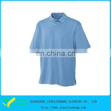 Blank Blue Loose Fitted Oversized Man's Polyester Top Cool Polo Shirt