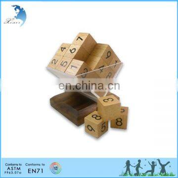 3D Wooden SUDOKU Cube Puzzle Intelligent Board Game