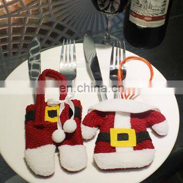 New Arrival Kitchen Tableware Holder Set Christmas Clothes Pants Knife And Fork Bag