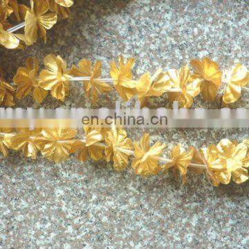 hawaii orchid flower lei with golden color