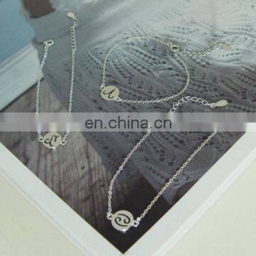 Dainty Disc Zodiac Bracelet Horoscope Pendant Minimal Star Sign Bracelet photo-3