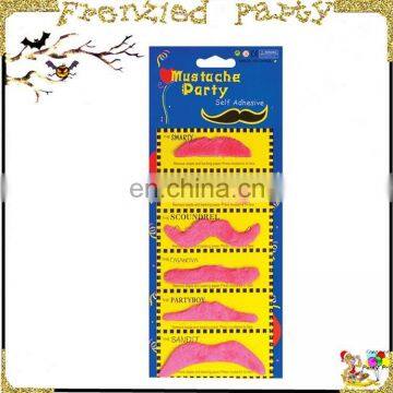 New arrival fancy party synthetic pink mustache fake beard FGM-0054