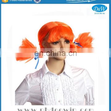 Cute Orange Braided Pigtail Party Wig