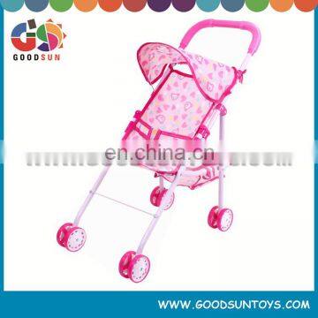 Cheap baby stroller for dolls prams in pink color lovely doll prams