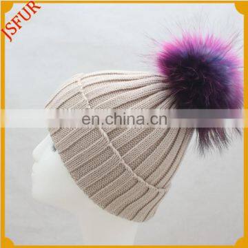 Hot Sale Fur Pompoms Ball Baby Beanies Crochet Kids Hats Lovely Knitted Cap Snowflakes Pom Poms Bobble Ski Hat photo-3
