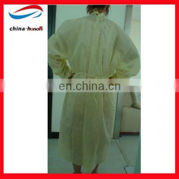 plastic isolation gown,yellow disposable isolation gown