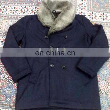 Wool fox fur coat