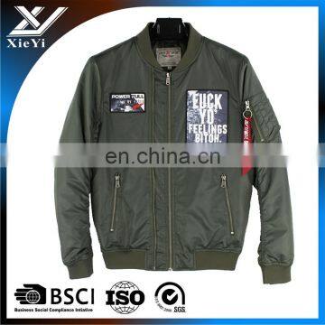 Wholesale custom classical leather woman/man winter bomber jacket