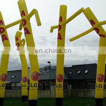 Yellow Lovely Smile Mini Inflatable Air Sky Dancer / Desktop Dancing Man / Tube Man