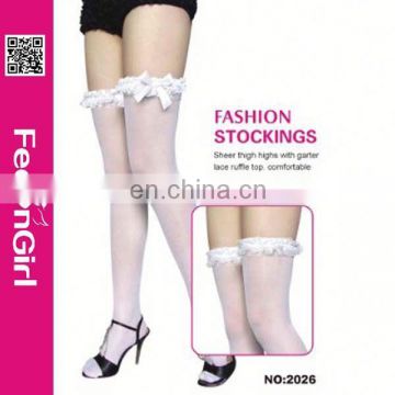 China Supplier Unique Design Sexy Women White Stocking Mania