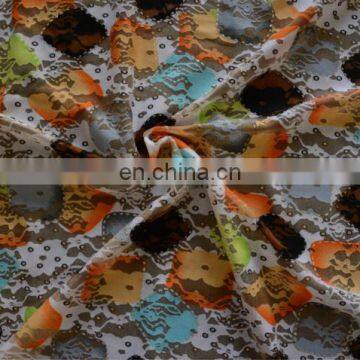 african polyester FDY burn out printing metallic fabric