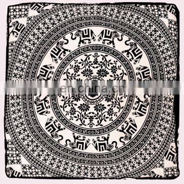 Indian Handmade Elephant Mandala Floor Pouf Cover Cheapest Cushions Handmade Dog Bed Cover photo-2