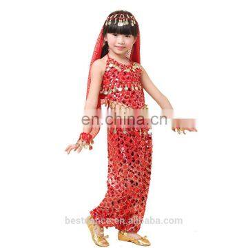 BestDance girls belly dance wear sequin bellydance wear for kids tops and pants OEM