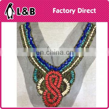 Garment accessory fashion hand made wooden beads collar for women dress