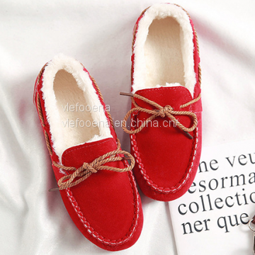 2018 autumn and winter new flat plus velvet peas shoes European and American shoes wild women's cotton shoes a pedal cas