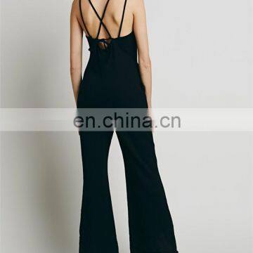 Long Pant Jumpsuit Black Polyester Jumpsuit Designer Jumpsuit Women photo-3