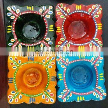 Diya Colorful Indian Clay Lamp Candle Diwali Decoration