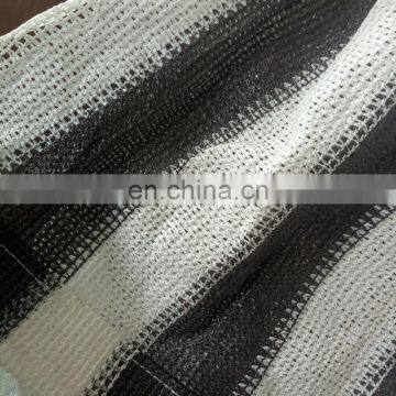 outside hdpe shading screen cloth net grey white stripped plastic safety fence netting for balcony