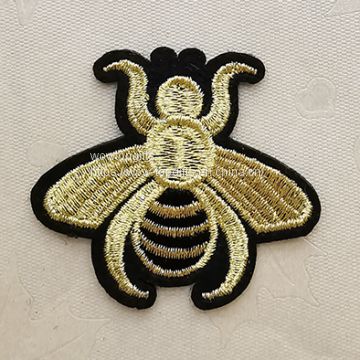 Gold Embroidery patches,Custom Gold Silver Embroidery Patches, Embroidery Patch Adhesive,Patches,Embroidered patches