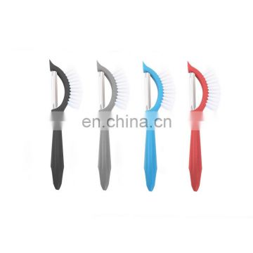 Multifunctional Kitchen Accessories Stainless Steel Sharp Peeler Fruit Potato Peeler Kitchen Gadgets with Brush