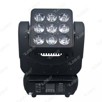 9PCS 10W RGBW 4in1 Matrix LED Moving Head Light for Stage Light