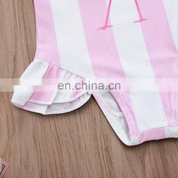 2019 Girls Flamingo Swimwear Beach Kids Whale Print One-piece Polka Dot Swimsuit Baby Swimming Clothes Girls Swimwear photo-6