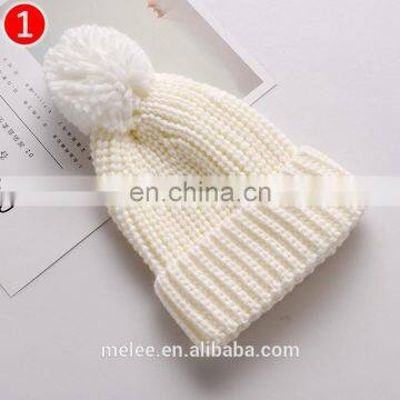 Winter Hats For Kids Pompom Fur Knitted Beanie Cap Baby Children Fur Pom Pom Hat Girls Boys Warm Outdoor Ski Caps Bonnet photo-6