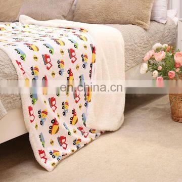 Custom Cartoon Design Soft Minky Sherpa Throw Bed Sofa Blanket photo-3