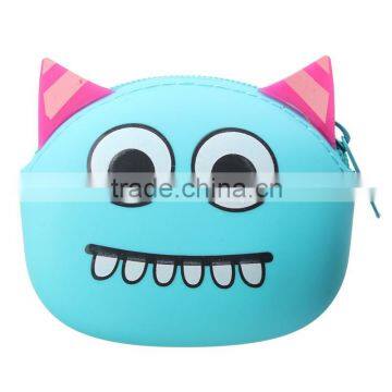 2017 Hot Cute Cartoon Silicone Coin Purse Small Wallets Purses