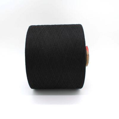 Wenzhou Manufacturer Supplies 60/40 Polyester-cotton Knitting Gloves Yarn Ne6 Black Yarns photo-2