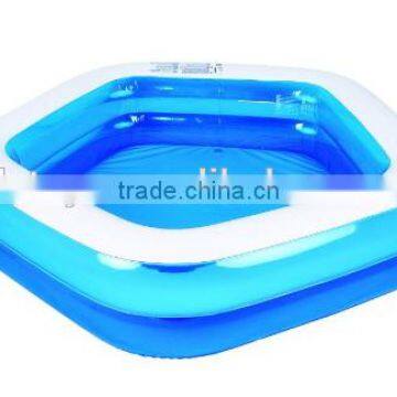 Children's blue inflatable portable basin