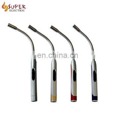 High quality Long Flexible neck refillable butane gas lighter custom torch lighter