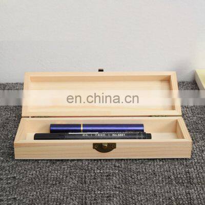 Wooden Flip Pencil Case Solid Wood Multifunctional Stationery Box Customized Wooden Pine Jewelry Packing Box photo-5