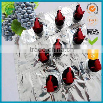 transparent clear plastic wine packing bag in box