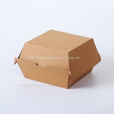 Clamshell paper container eco friendly paper pulp food packaging clamshell packaging cardboard burger box
