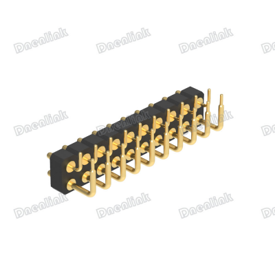 Dnenlink 3.00mm pitch Dual Row H2.5mm Right Angle DIP PogoPin Connector