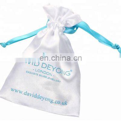 Wholesale Custom High Quality Drawstring Bag Satin Gifts Bags With Print Logo Design photo-2